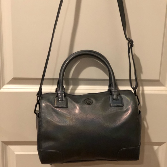 Tory Burch Robinson Hologram Middy Satchel - Picture 7 of 8